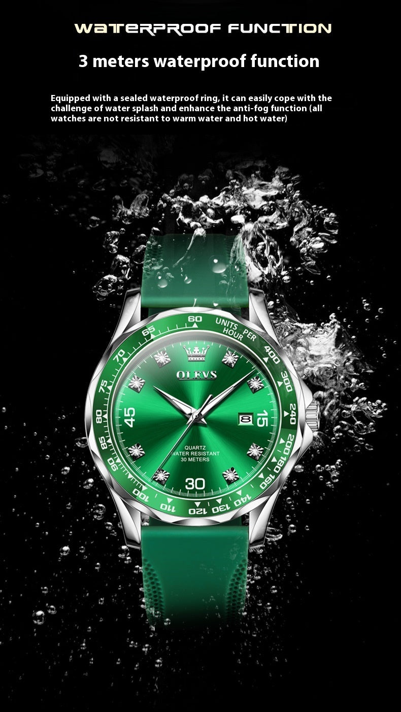 Green Submariner Quartz Watch Luminous Men's Watch - Shopteufel