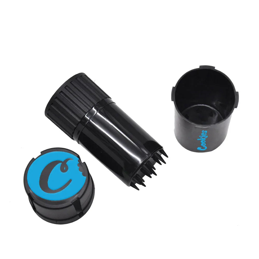 Dreilagiger Kunststoff-Grinder mit Aufbewahrungsbox und integriertem Rauchmühlenaufsatz - Shopteufel