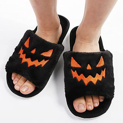 Halloween-Schuhe Winter Niedliche Warme Hausschuhe Damen
