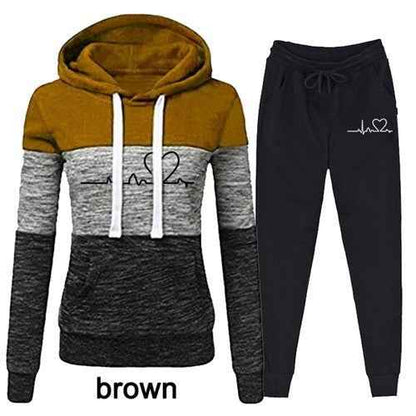 Casual Trackskuit Women Two Piece Set Suit Female Hoodies - Shopteufel