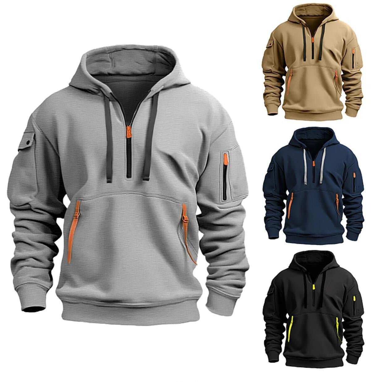 Kapuzenpullover, lockerer Pullover, modisches Sweatshirt - Shopteufel