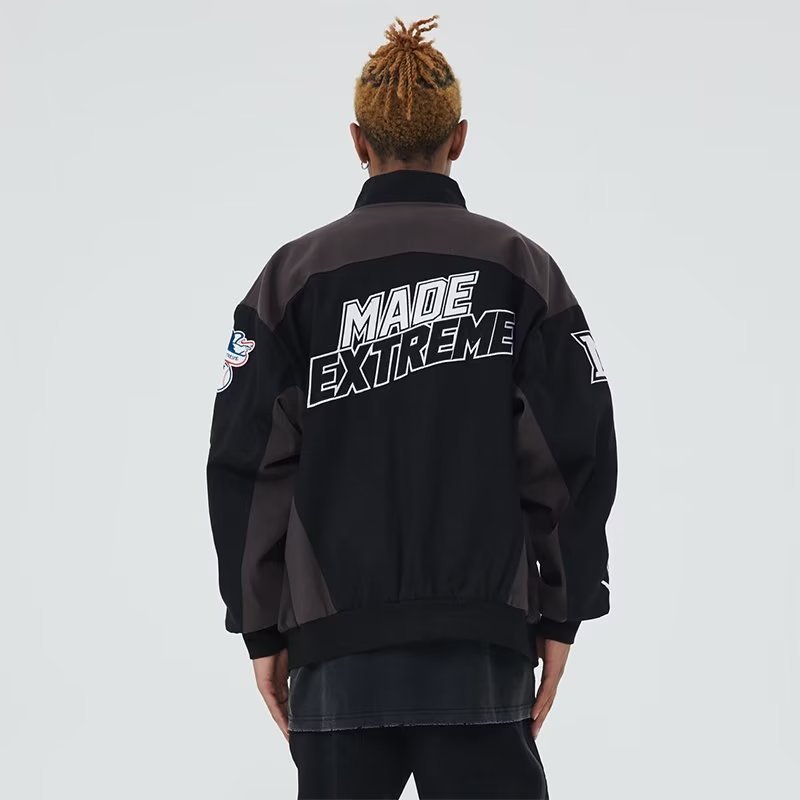 Amerikanische Retro-Hip-Hop-Baseballjacke mit Stickerei - Shopteufel