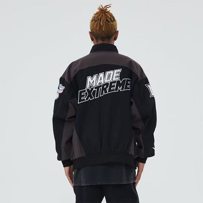 Amerikanische Retro-Hip-Hop-Baseballjacke mit Stickerei - Shopteufel