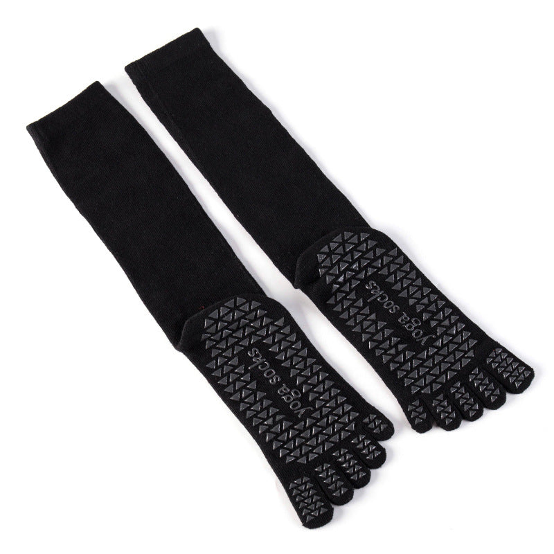 Lange Yoga-Socken, hohe Pilates-Socken, Fünf-Finger-Socken