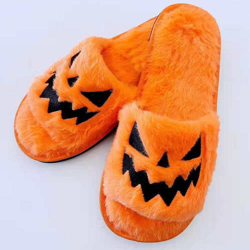 Halloween-Schuhe Winter Niedliche Warme Hausschuhe Damen