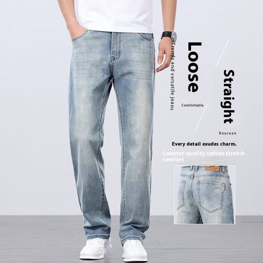Lockere, gerade geschnittene, Sommerjeans für Herren