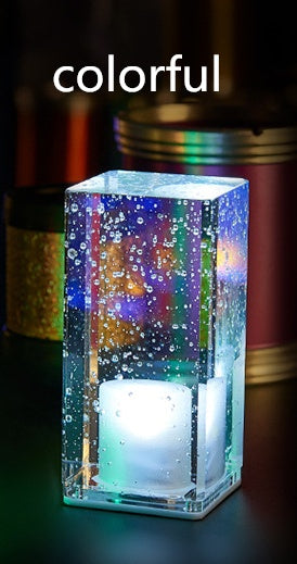 LED-Tischleuchte, wiederaufladbar, Nachtlicht, transparent