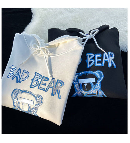 Locker High Street Oversize Retro Bear Hoodie für Damen - Shopteufel