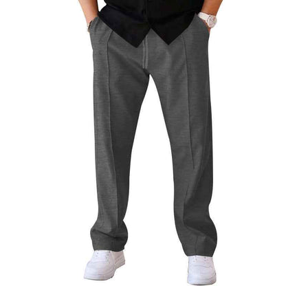 Men's Trousers Sports Casual Loose Straight Pants With Drawstring Design Clothing - Shopteufel