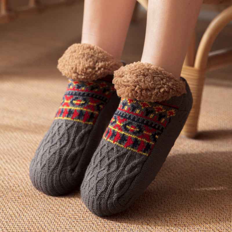 Warme, rutschfeste Fußsocken für drinnen und draußen – ideal für Herbst und Winter – für Damen und Herren - Shopteufel