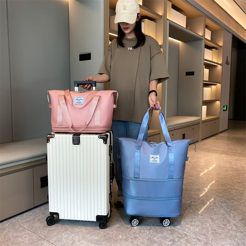 Universelle Rollen-Reisetasche mit doppellagiger Trocken- und Nasstrennung - Shopteufel