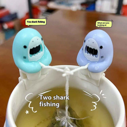 Shark Fishing Tea Infuser Pet Cup Edge Hanging Cartoon Animals Shape Ins Style Home Decor Multifunctional Tea Accessories Tools - Shopteufel