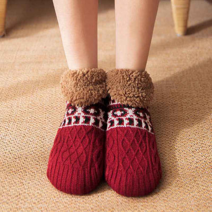 Warme, rutschfeste Fußsocken für drinnen und draußen – ideal für Herbst und Winter – für Damen und Herren - Shopteufel