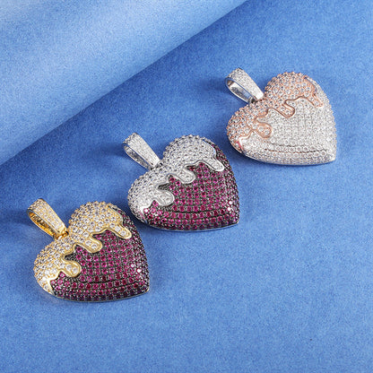 Hiphop Kette „Melting Love“ mit farbigem Anhänger - Shopteufel