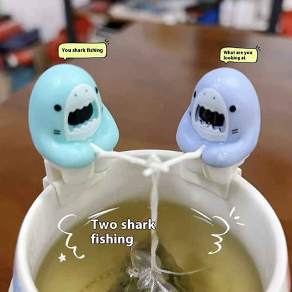 Shark Fishing Tea Infuser Pet Cup Edge Hanging Cartoon Animals Shape Ins Style Home Decor Multifunctional Tea Accessories Tools - Shopteufel
