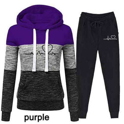 Casual Trackskuit Women Two Piece Set Suit Female Hoodies - Shopteufel