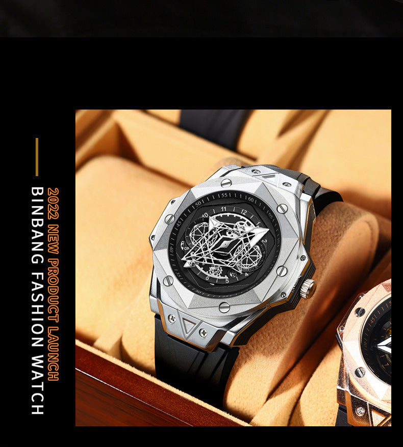 Neue, kreative Herren-Quarzuhr aus wasserdichtem Silikon - Shopteufel