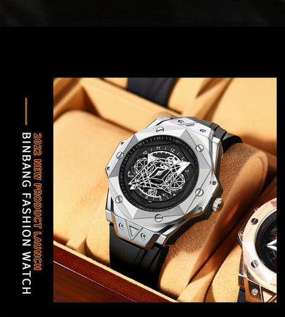 Neue, kreative Herren-Quarzuhr aus wasserdichtem Silikon - Shopteufel