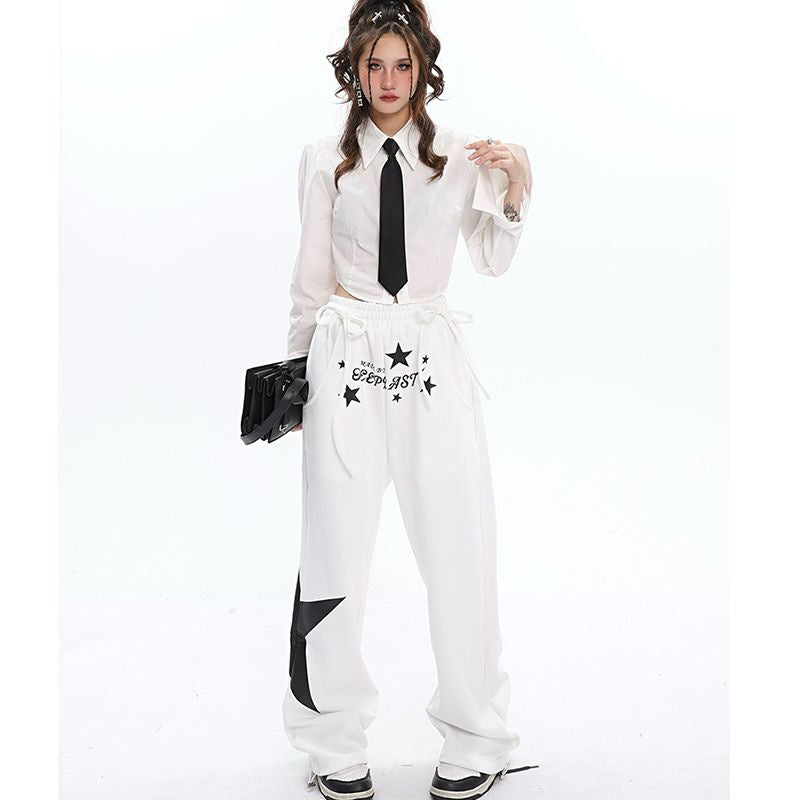 Retro-High-Street Hip-Hop Print Jogginghose - Shopteufel