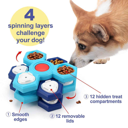 4 Layers Slow Feeder Puzzle Dog Bowls Assemble Slow Eating Bowl For Dogs Non-slip Interactive Dog Puzzle Game Slow Bowl Pet Products - Shopteufel
