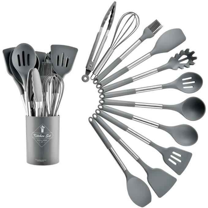 Heat Resistant Non-stick Pot Spoon Spatula Cooking Kitchen Tool Set - Shopteufel