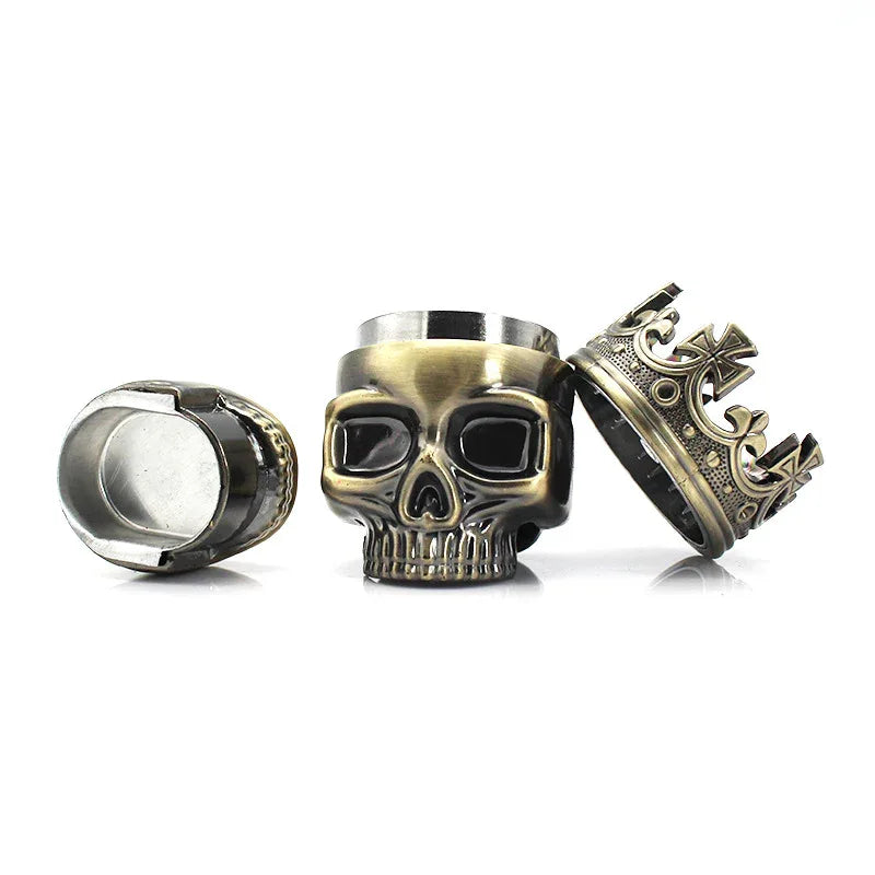 Ghost Head Smoke Eliminator 3-lagiger Zahnrad-Totenkopf-Metall-Grinder - Shopteufel