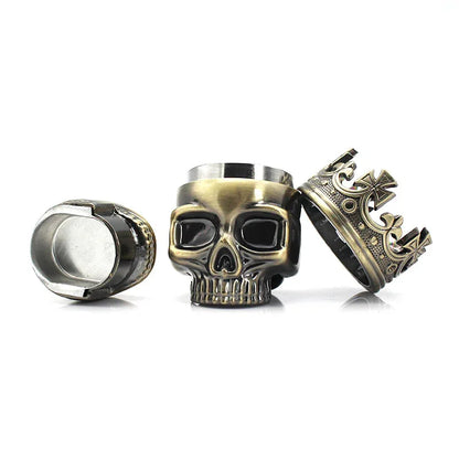 Ghost Head Smoke Eliminator 3-lagiger Zahnrad-Totenkopf-Metall-Grinder - Shopteufel