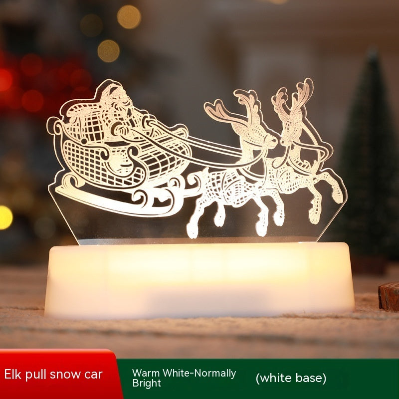 Weihnachtsdekoration 3D-Lampe Acryl LED-Nachtlichter - Shopteufel