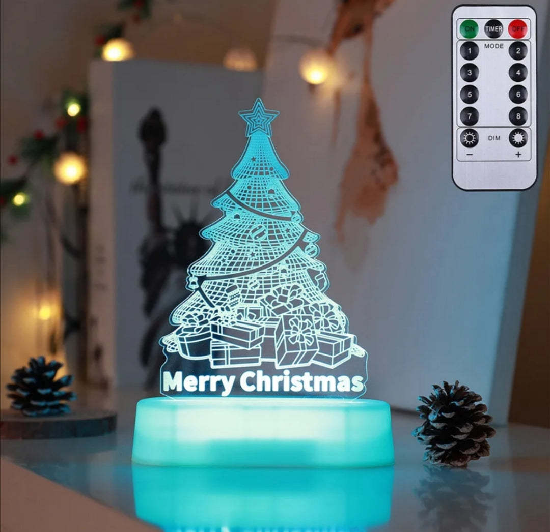 Weihnachtsdekoration 3D-Lampe Acryl LED-Nachtlichter - Shopteufel
