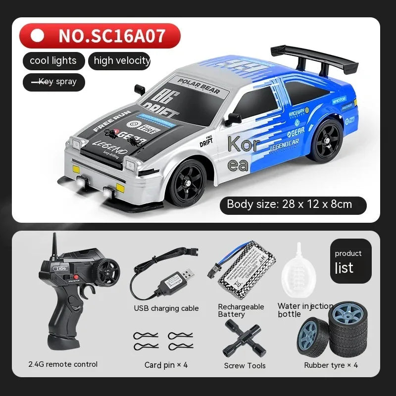 Remote Control Car Four-wheel Drive Drift Racing Car With Light Spray Boy Toy Remote Control Toy Car - Shopteufel