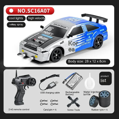 Remote Control Car Four-wheel Drive Drift Racing Car With Light Spray Boy Toy Remote Control Toy Car - Shopteufel