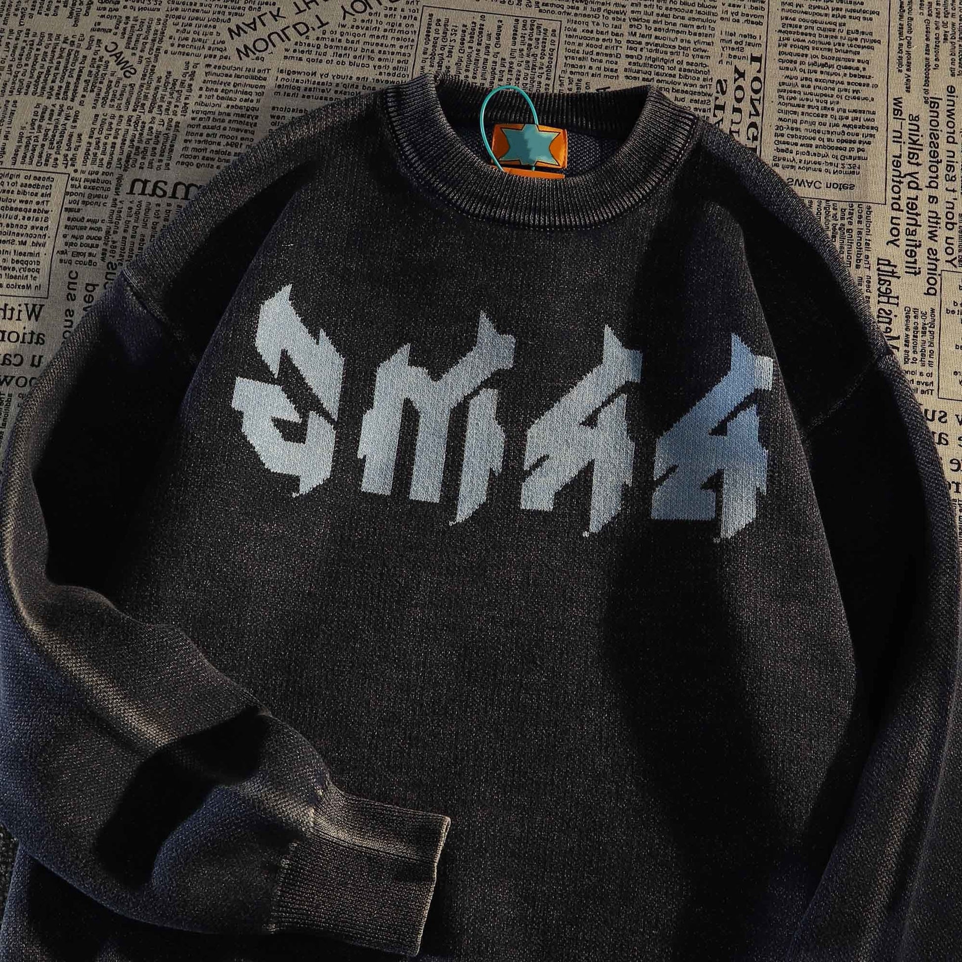 Amerikanischer Retro-Hip-Hop-Streetwear-Pullover für Herren im lässigen Stil - Shopteufel