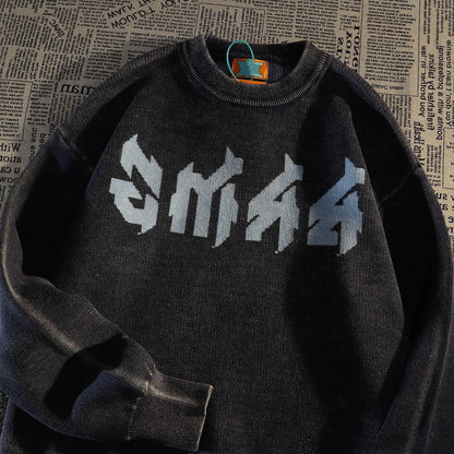 Amerikanischer Retro-Hip-Hop-Streetwear-Pullover für Herren im lässigen Stil - Shopteufel