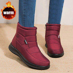 Damen-Ankle-Boots, rutschfeste, wasserdichte Schneestiefel