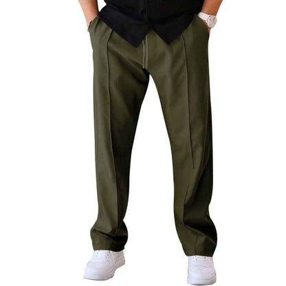 Men's Trousers Sports Casual Loose Straight Pants With Drawstring Design Clothing - Shopteufel