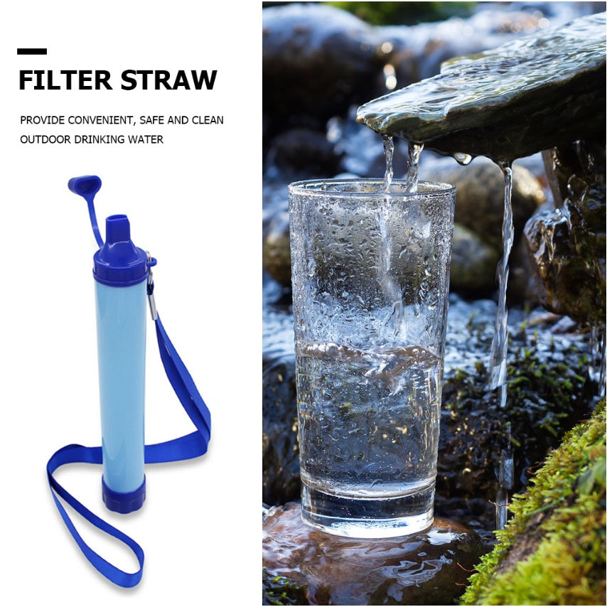 Wasserfilter-Strohhalm für Wandern, Camping, Outdoor-Reisen, persönliche Notfallausrüstung - Shopteufel