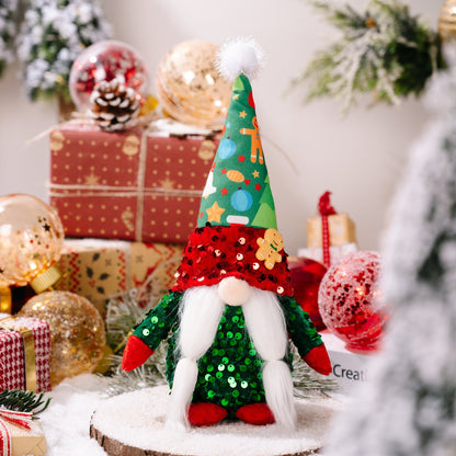 Weihnachtliche Stoffpuppe, gesichtslose Puppe, Weihnachtsdekoration - Shopteufel