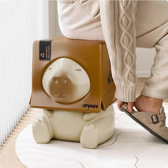 Niedlicher Capibara Hocker Veranda – Kreative Bodendekoration für Wohnzimmer