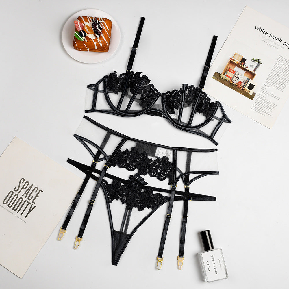 Sexy String-Tanga mit Blumenstickerei - Shopteufel