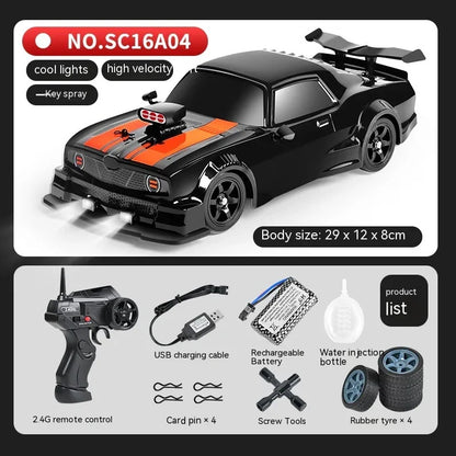 Remote Control Car Four-wheel Drive Drift Racing Car With Light Spray Boy Toy Remote Control Toy Car - Shopteufel