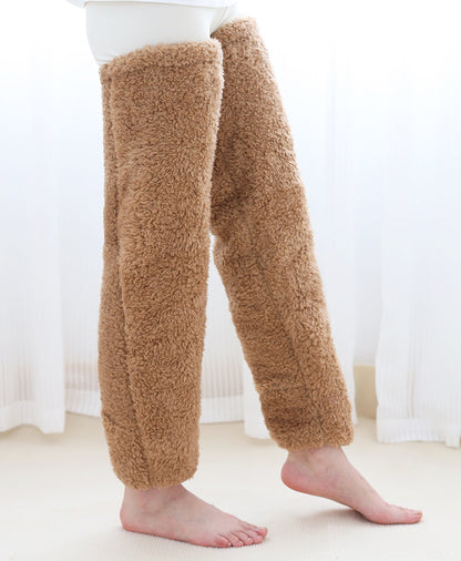 Overknee-Socken, flauschig, lang, warm für kalte Winterbeine und Kniegelenke, kältebeständig, ideal zum Schlafen auf dem Boden.