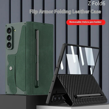 ZFold6 Faltbare Handyhülle, Flip-Lederhülle - Shopteufel