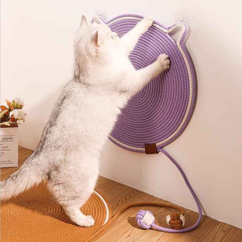 Braided Cotton Rope Cat Claw Mat Self Hi Ball One Piece Sleeping Mat Washable Anti Sticky Scratching Artifact Cat Scratching Mat Pet Products - Shopteufel