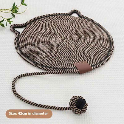 Braided Cotton Rope Cat Claw Mat Self Hi Ball One Piece Sleeping Mat Washable Anti Sticky Scratching Artifact Cat Scratching Mat Pet Products - Shopteufel