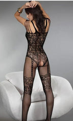 Sexy Dessous, Jacquardstrümpfe, sexy Strümpfe, Strampler