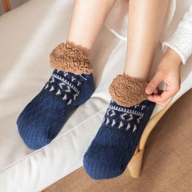 Warme, rutschfeste Fußsocken für drinnen und draußen – ideal für Herbst und Winter – für Damen und Herren - Shopteufel