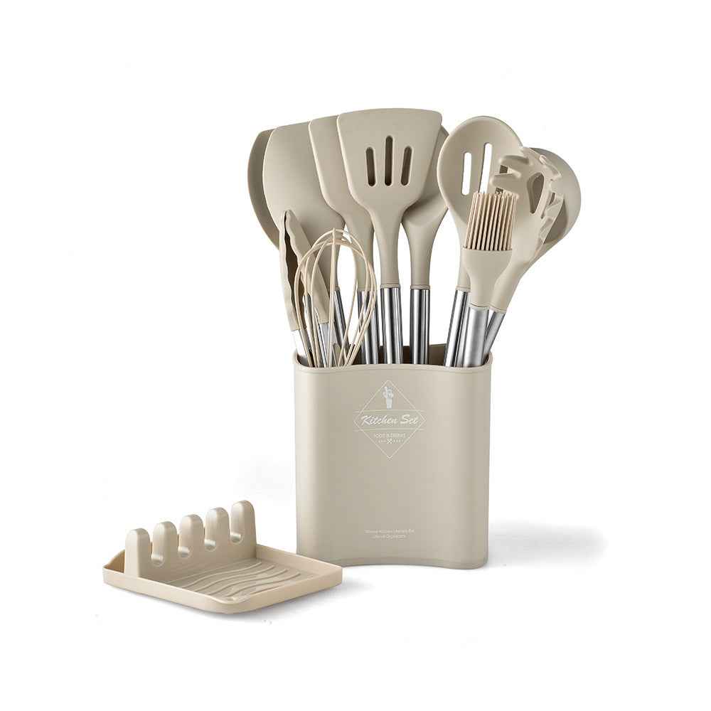 Heat Resistant Non-stick Pot Spoon Spatula Cooking Kitchen Tool Set - Shopteufel
