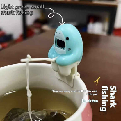 Shark Fishing Tea Infuser Pet Cup Edge Hanging Cartoon Animals Shape Ins Style Home Decor Multifunctional Tea Accessories Tools - Shopteufel