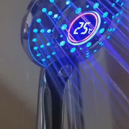 Adjustable 3 Mode 3 Color LED Shower
